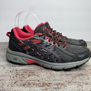 Asics Gel-Venture 6 Grey Pink Athletic Shoes 6.5
